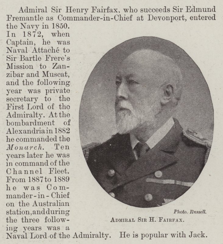Admiral Sir H. Fairfax von English Photographer
