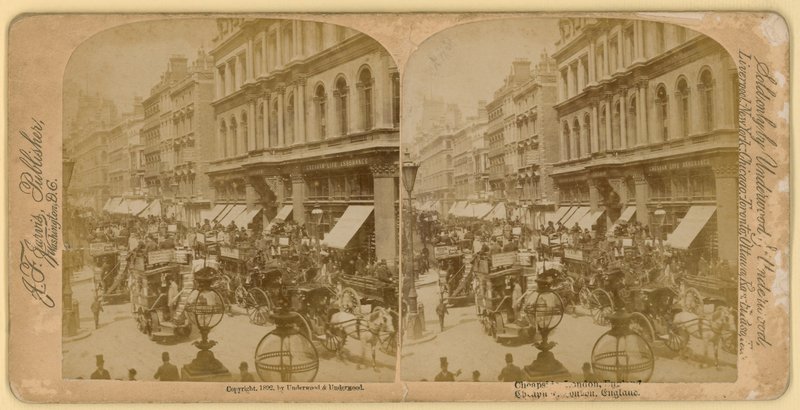 Cheapside, London; stereoskopisches Bild von English Photographer