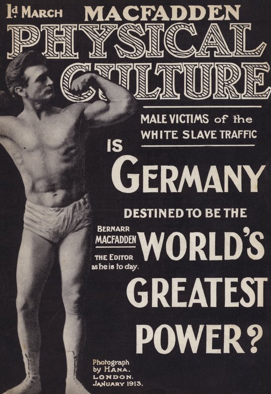 Titelblatt der Zeitschrift Physical Culture, Januar 1913 von English Photographer