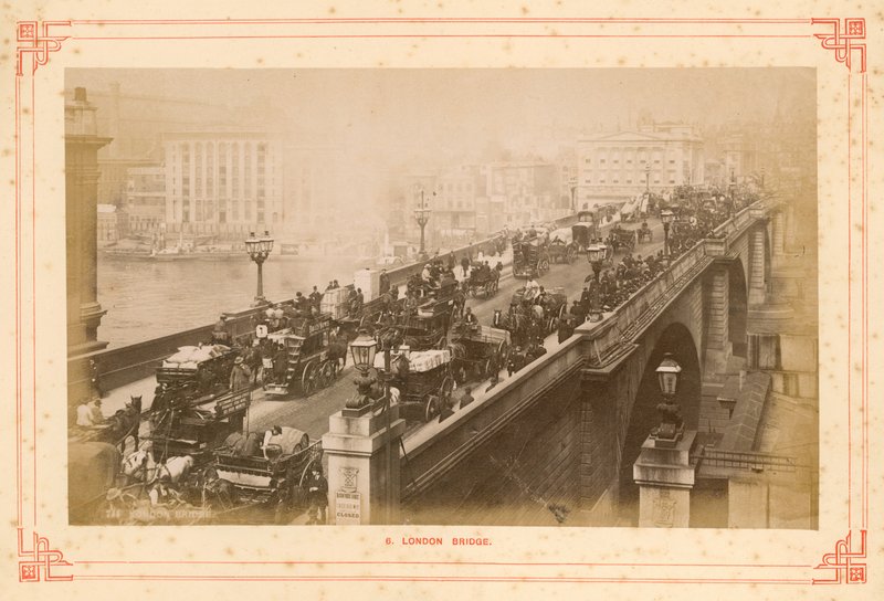 London Bridge, spätes 19. Jahrhundert von English Photographer