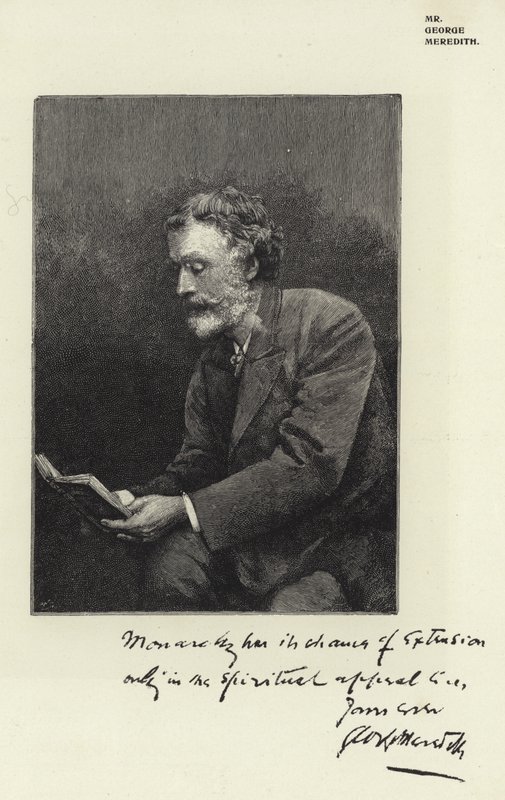 Herr George Meredith von English Photographer