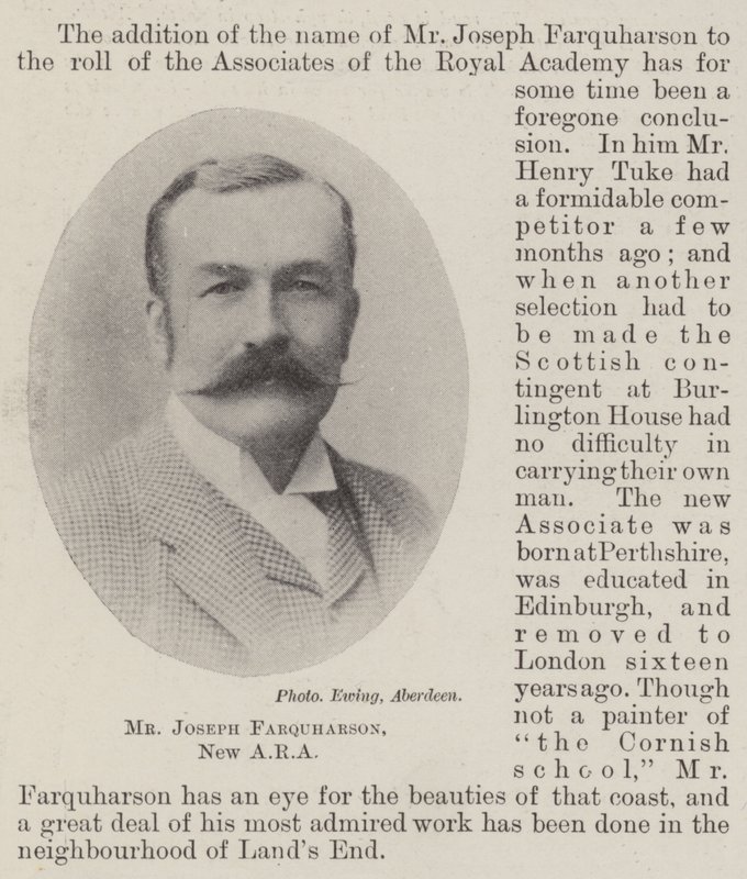 Herr Joseph Farquharson, neuer ARA von English Photographer