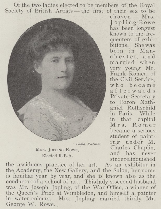 Mrs Jopling-Rowe, gewählt zur RBA von English Photographer