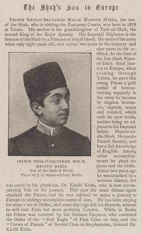 Prinz Shoa-U-Saltanah Malik Mansur Mirza von English Photographer