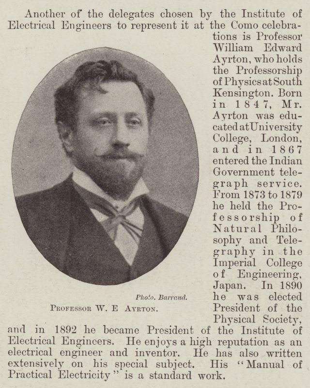 Professor W E Ayrton von English Photographer