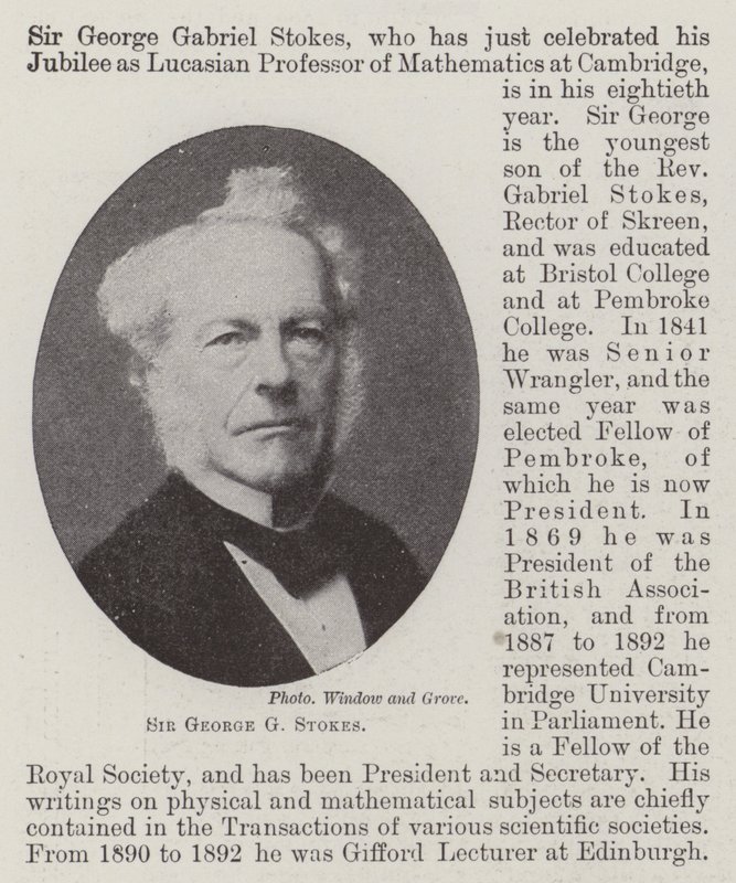 Sir George G Stokes von English Photographer