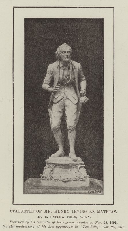Statuette von Mr. Henry Irving als Mathias von English Photographer