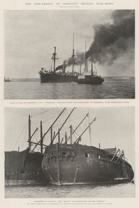 Die Ausmusterung veralteter britischer Kriegsschiffe von English Photographer