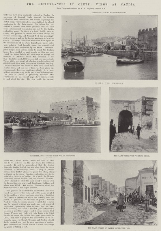 Die Unruhen auf Kreta, Ansichten in Candia von English Photographer
