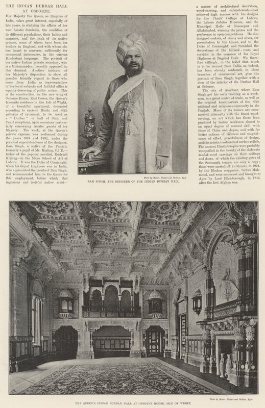 Die indische Durbar-Halle in Osborne von English Photographer