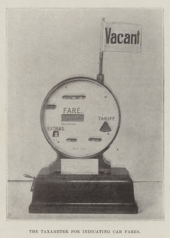 Der Taxameter zur Anzeige von Taxitarifen von English Photographer