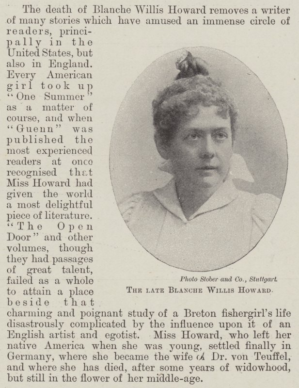 Die verstorbene Blanche Willis Howard von English Photographer