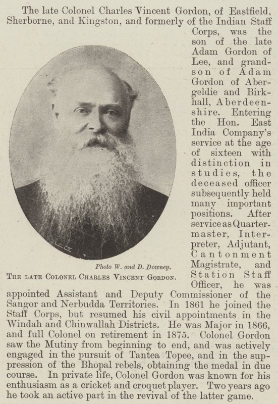 Der verstorbene Colonel Charles Vincent Gordon von English Photographer