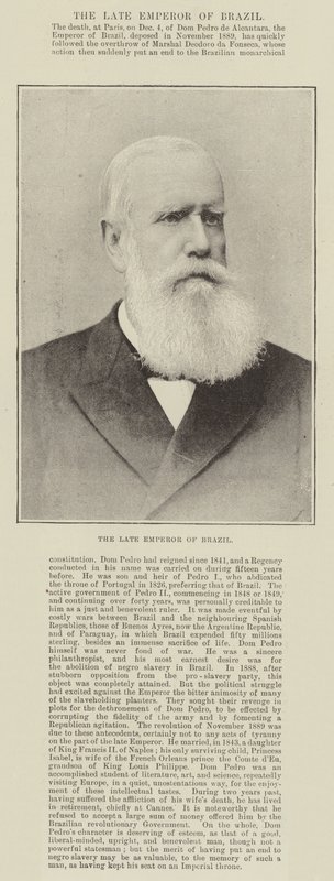Der verstorbene Kaiser von Brasilien von English Photographer