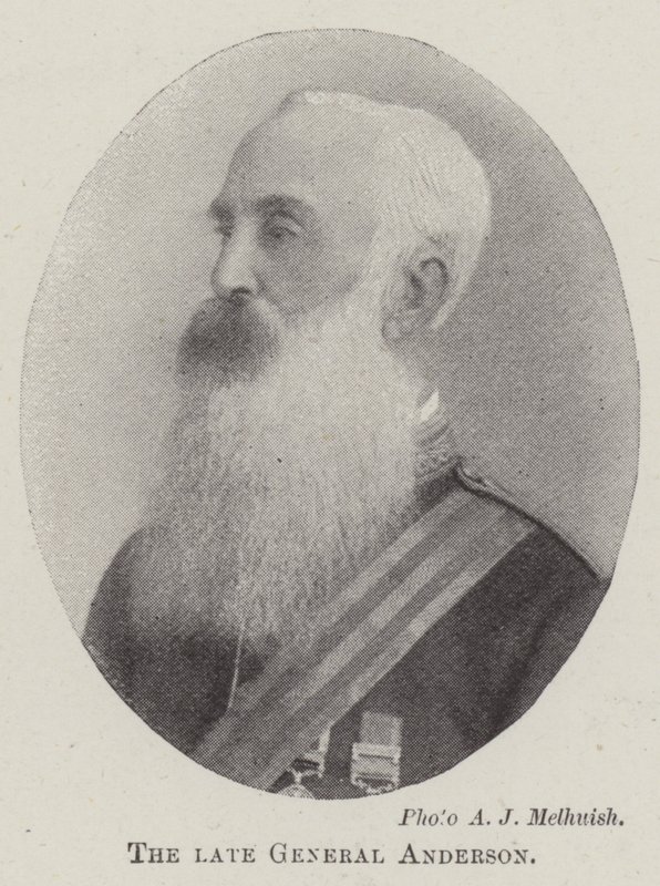 Der verstorbene General Anderson von English Photographer