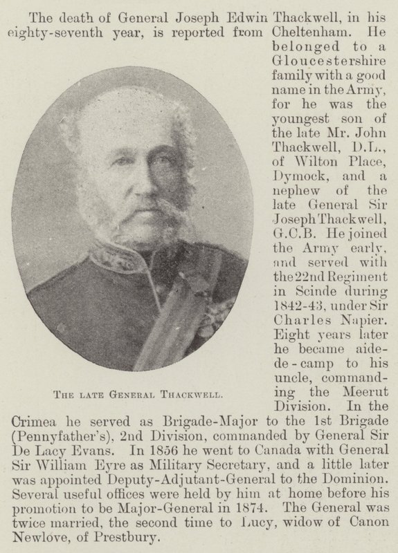 Der verstorbene General Thackwell von English Photographer