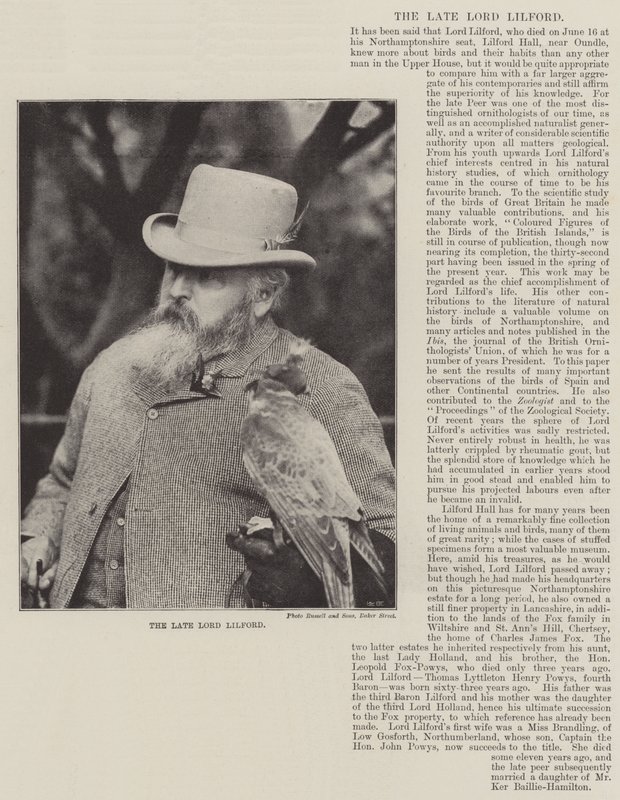 Der verstorbene Lord Lilford von English Photographer