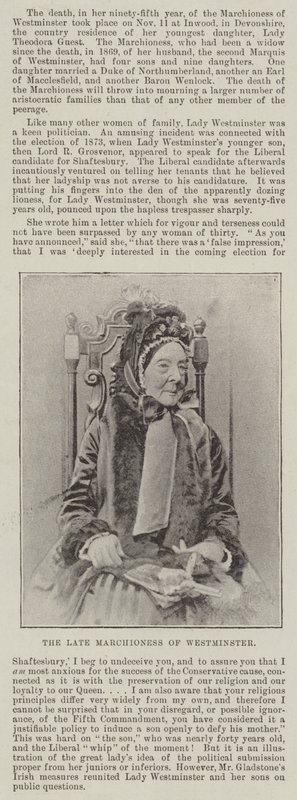 Die verstorbene Marchioness von Westminster von English Photographer
