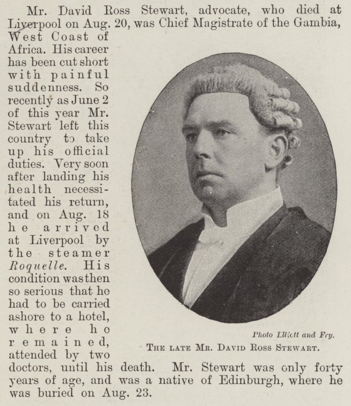 Der verstorbene Mr. David Ross Stewart von English Photographer