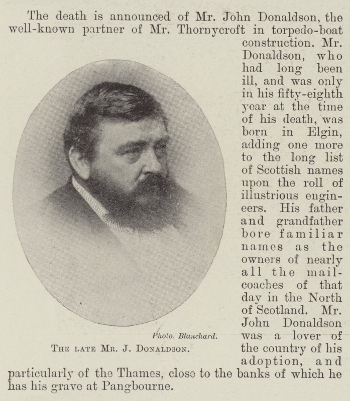 Der verstorbene Herr J. Donaldson von English Photographer