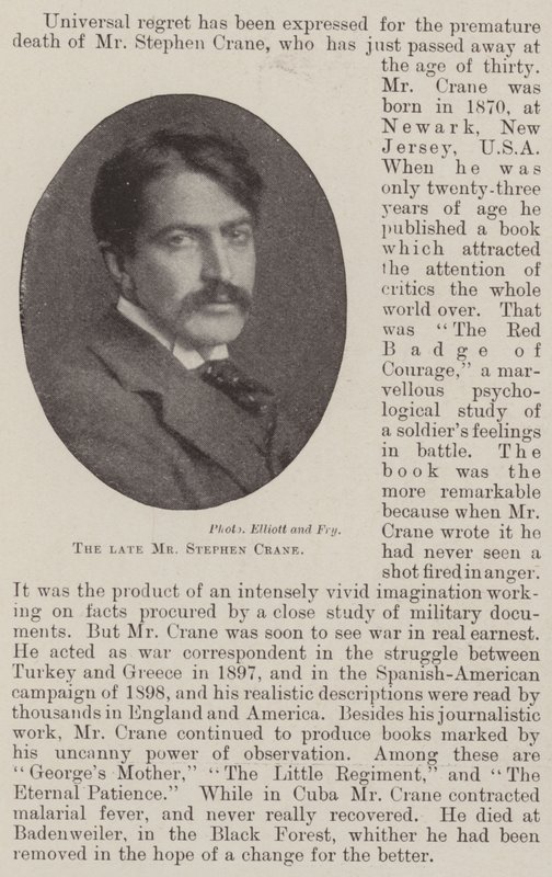 Der verstorbene Mr Stephen Crane von English Photographer