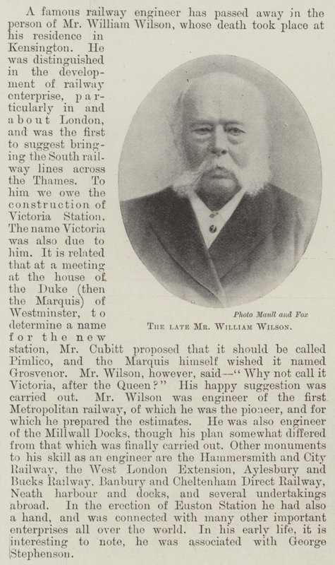 Der verstorbene Mr William Wilson von English Photographer
