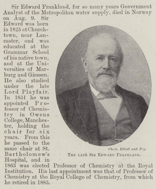 Der verstorbene Sir Edward Frankland von English Photographer