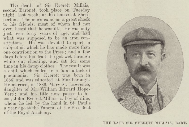 Der verstorbene Sir Everett Millais, Baronet von English Photographer