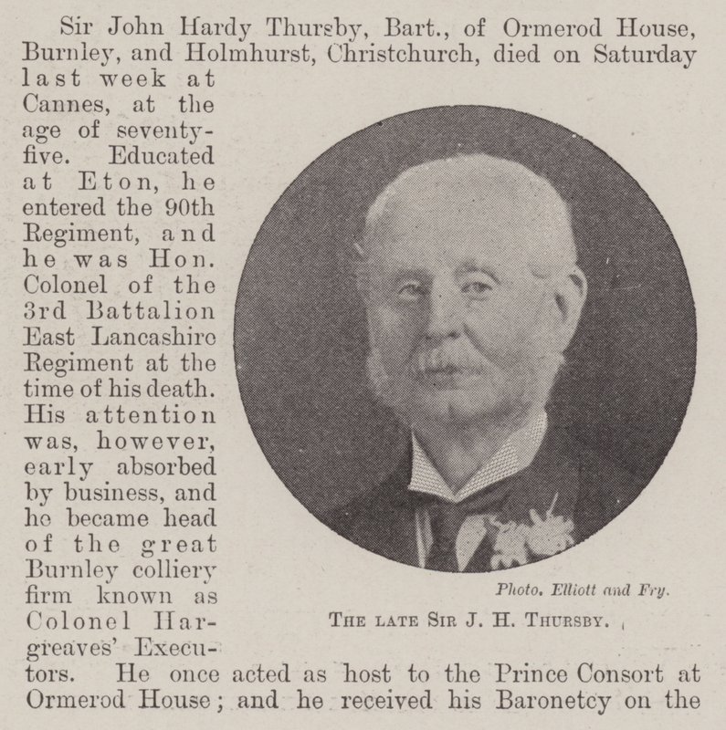 Der verstorbene Sir J H Thursby von English Photographer