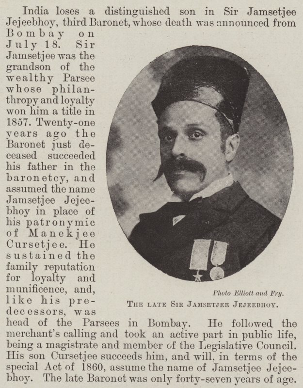 Der verstorbene Sir Jamsetjee Jejeebhoy von English Photographer