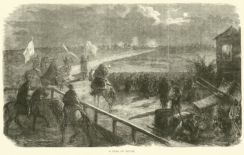 Eine weiße Fahne, Dezember 1870 von English School