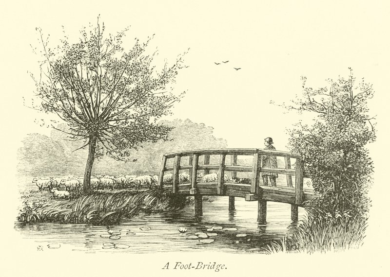 Eine Fußgängerbrücke von English School