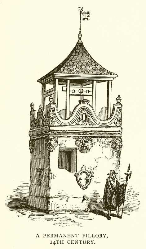 Ein permanenter Pranger, 14. Jahrhundert von English School