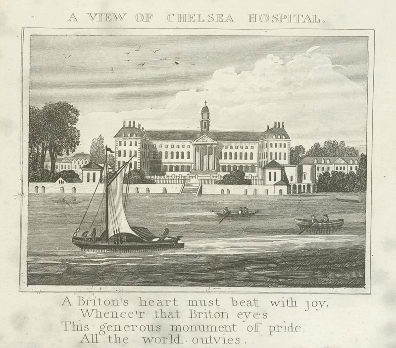 Ein Blick auf das Chelsea Hospital von English School