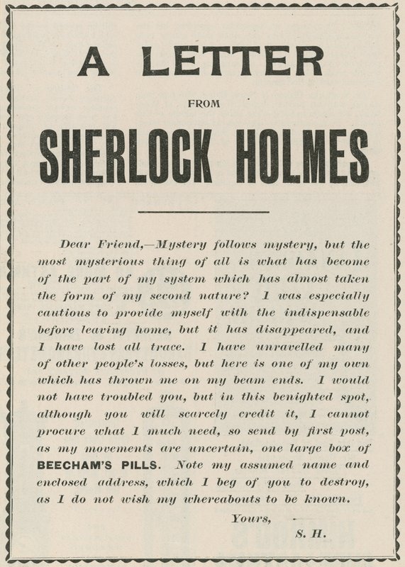 Ein Brief von Sherlock Holmes von English School