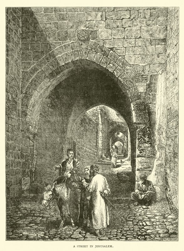 Eine Straße in Jerusalem von English School
