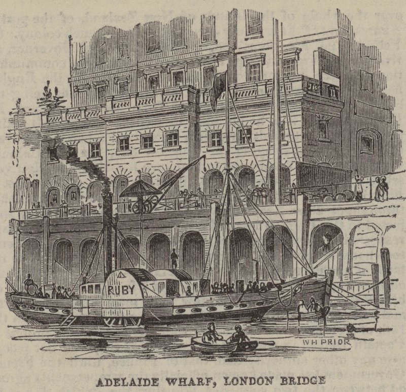 Adelaide Wharf, London Bridge von English School