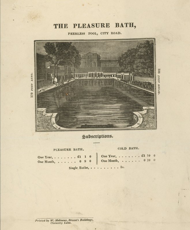 Werbung für die Pleasure Baths von English School