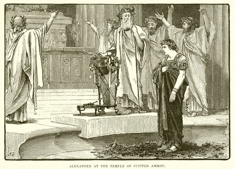 Alexander im Tempel des Jupiter Ammon von English School