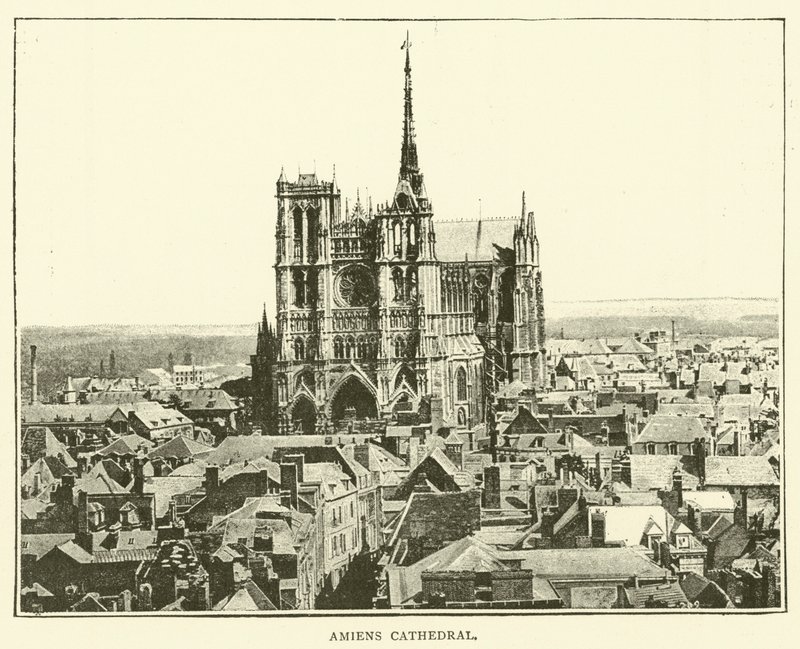 Kathedrale von Amiens (Gravur) von English School