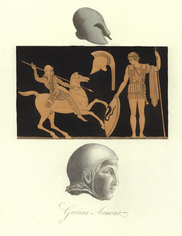 Alte griechische Rüstung von English School