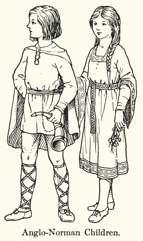 Anglo-normannische Kinder von English School
