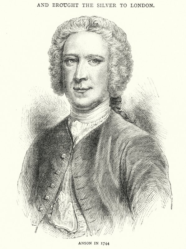 Anson im Jahr 1744 (Gravur) von English School