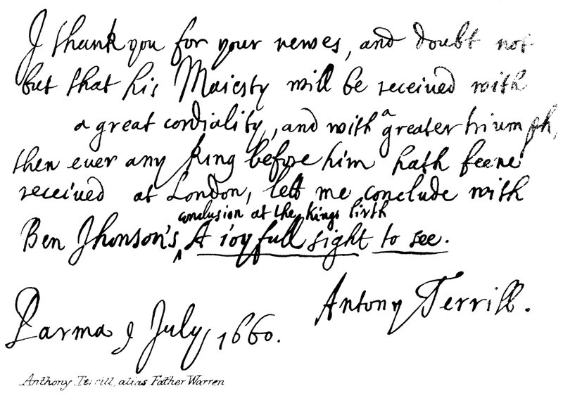 Anthony Terrill, alias Father Warren von English School