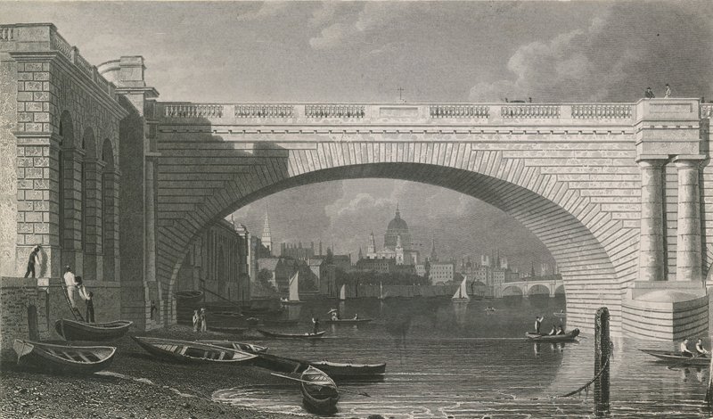 Bogen der Waterloo Bridge von English School