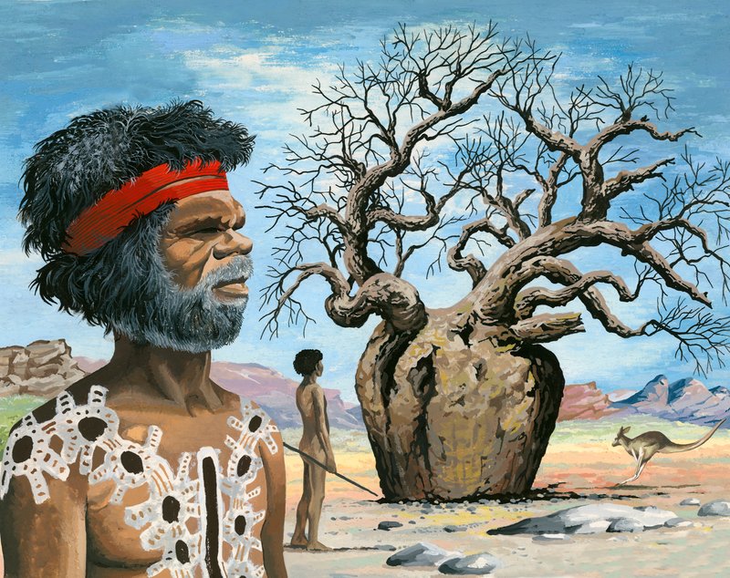 Australischer Aborigine von English School