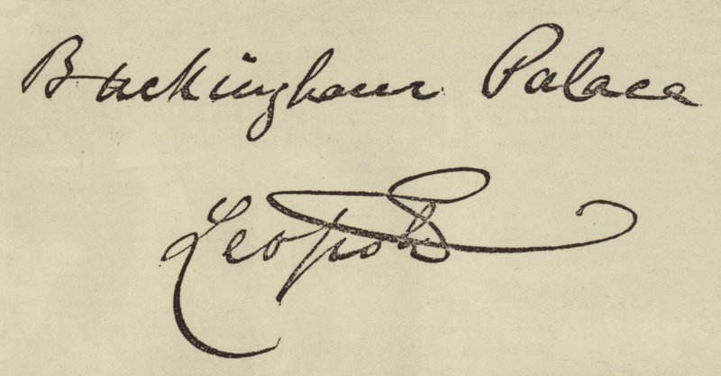 Autogramm des Herzogs von Albany (Stich) von English School