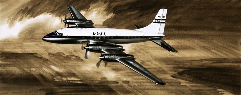 BOACs Flüsternder Riese, die Bristol Britannia von English School
