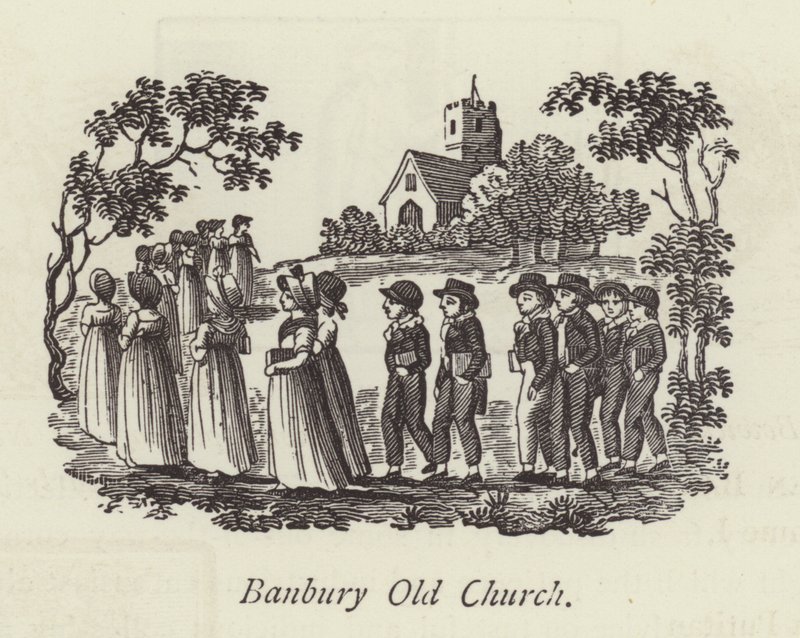 Banbury Alte Kirche (Gravur) von English School