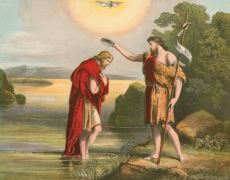 Taufe Jesu durch Johannes den Täufer von English School